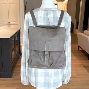 COPY - Roots Suede Raiders Purse Backpack Taupe